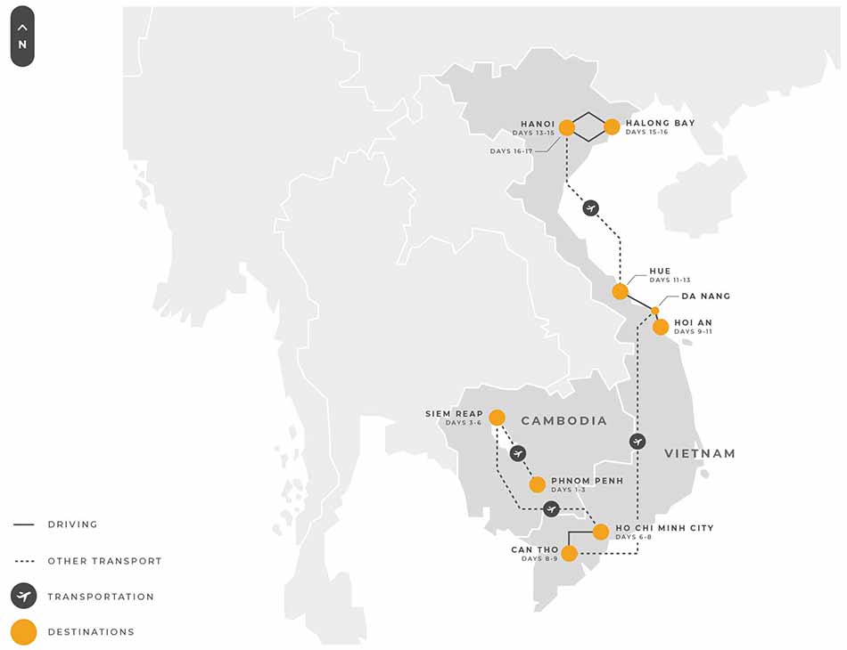 4 Indochina 17 Days Cambodia Vietnam