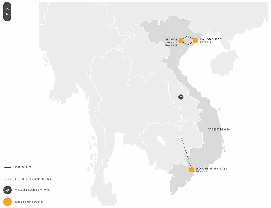 Vietnam 8 Days Hochi Minhcity Caibe Hanoi Halongbay